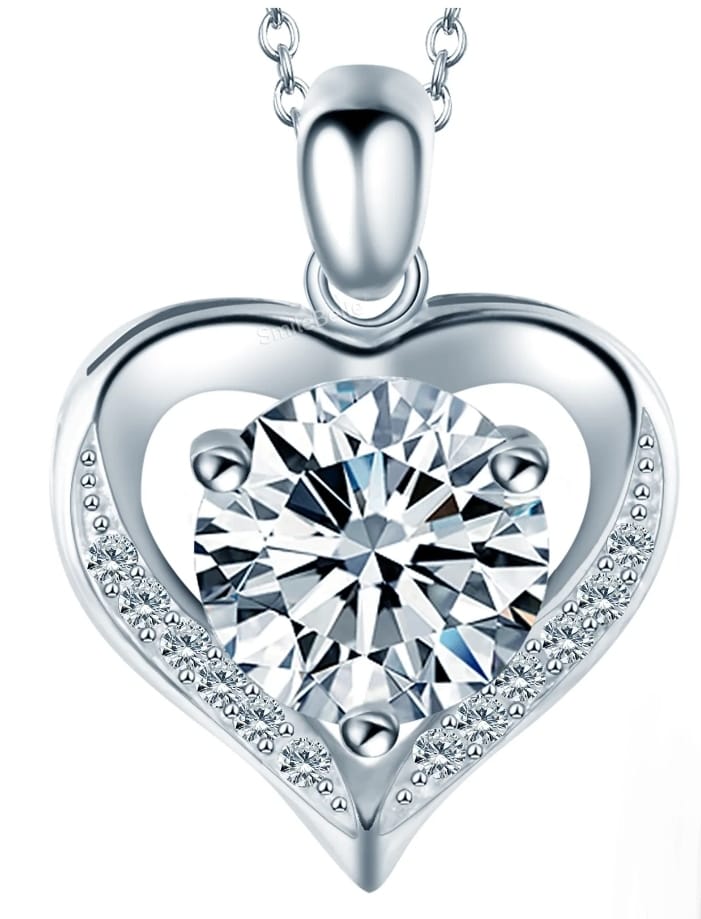 Collar Moissanita Plata S925 Mujer